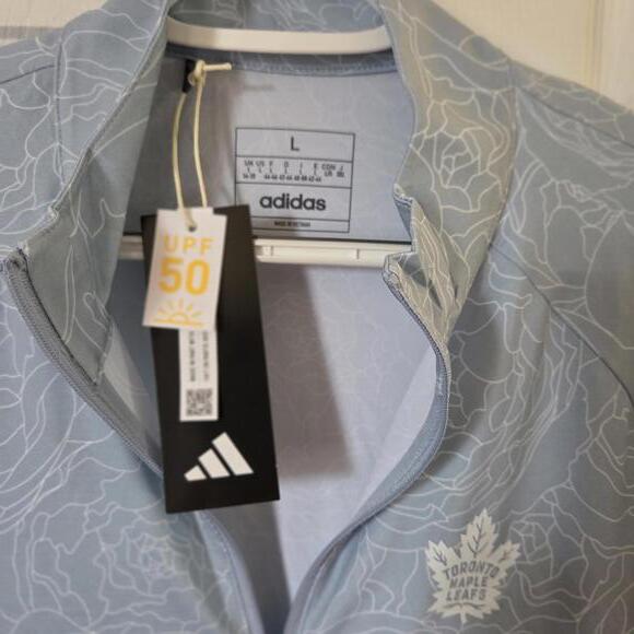 Adidas Maple Leaf Fans - Get Ready for Round 2 Ladies 1/4 Zip‎ Jacket XL - Picture 3 of 5